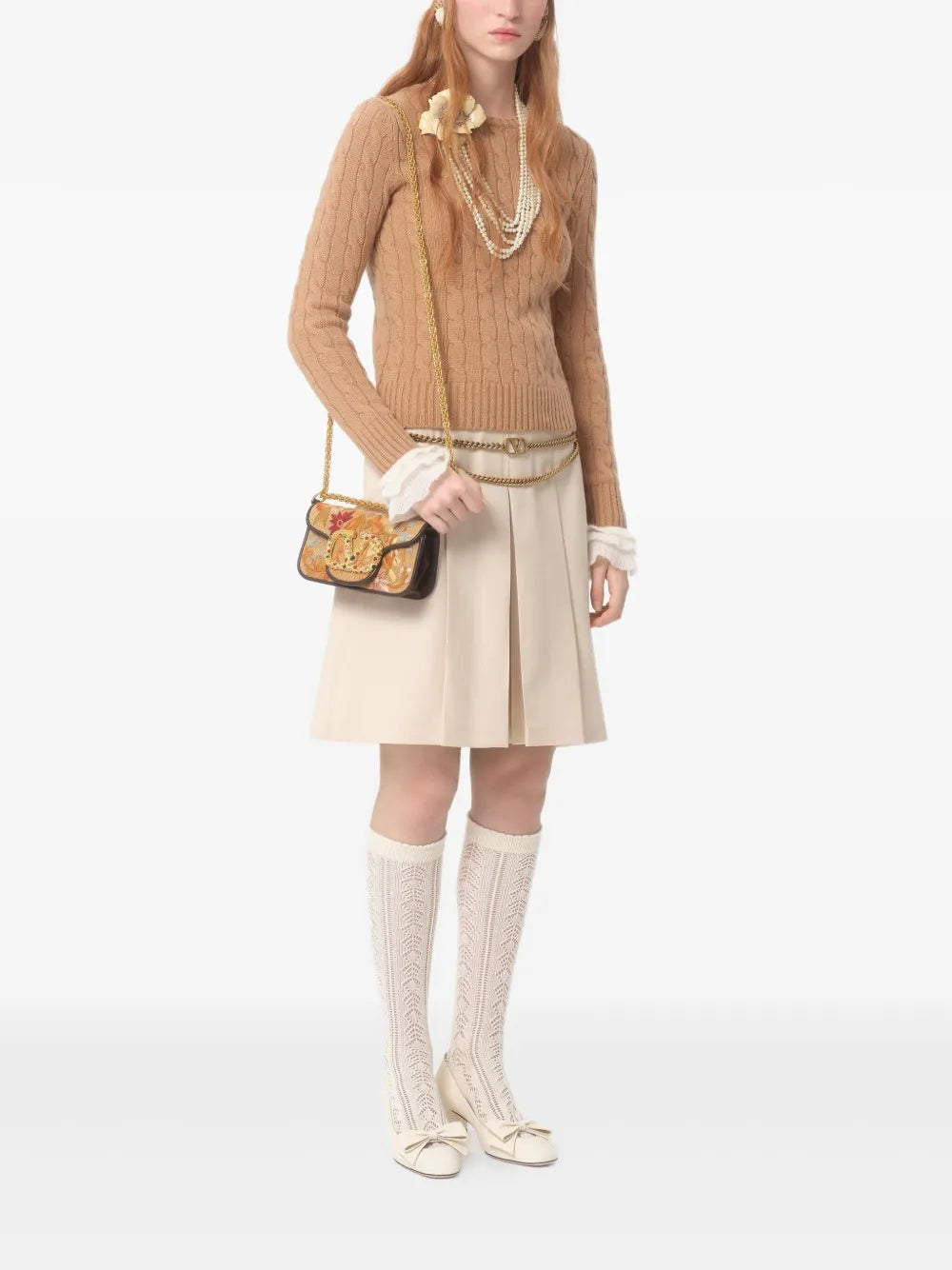 Sac Locò, VLogo Bijou, Floral Embroidery, Swarovski VLogo, Valentino Garavani