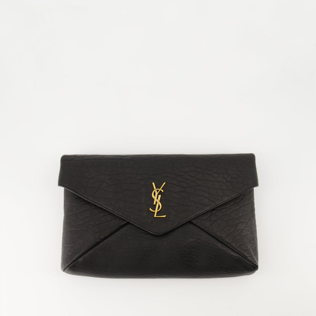 pochette enveloppe en cuir dagneau saint laurent women 15431976190332