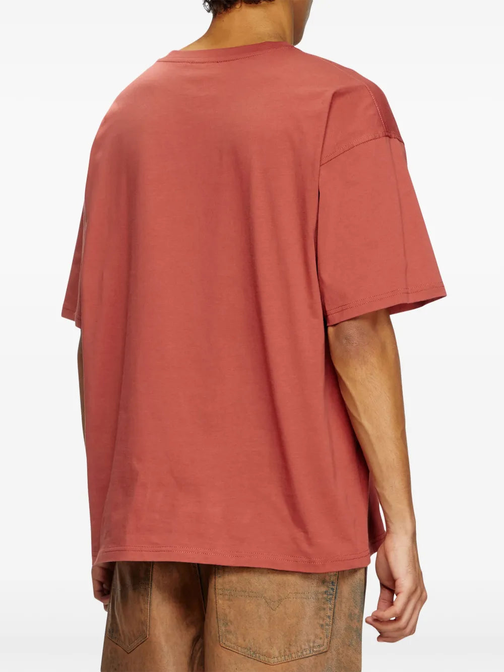 Image of T-Boxt-D Orange T-shirt by Diesel for Unisex - Season Spring-Summer 2025 - Model view 3