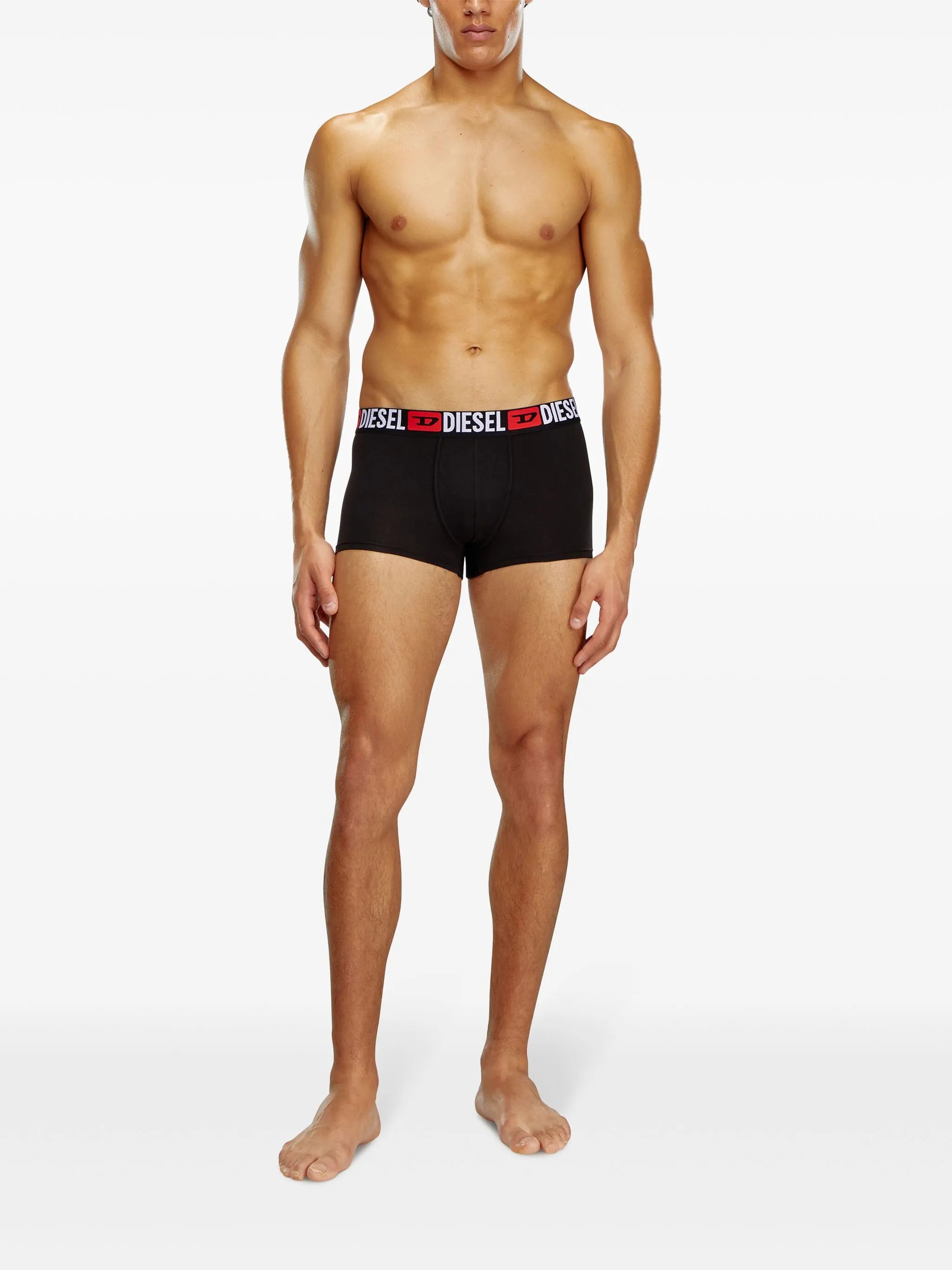 Image of Black Boxer Shorts by Diesel for Men - Season Autumn-Winter 2025 - Model view 2