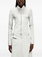 サテンストレッチボンバージャケット