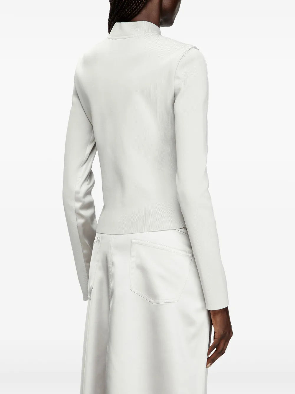 サテンストレッチボンバージャケット