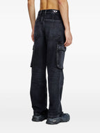 Bild von Schwarzen Denim Cargo-Hosen von Diesel für Herren - Saison Frühling-Sommer 2025 - Detailansicht 6