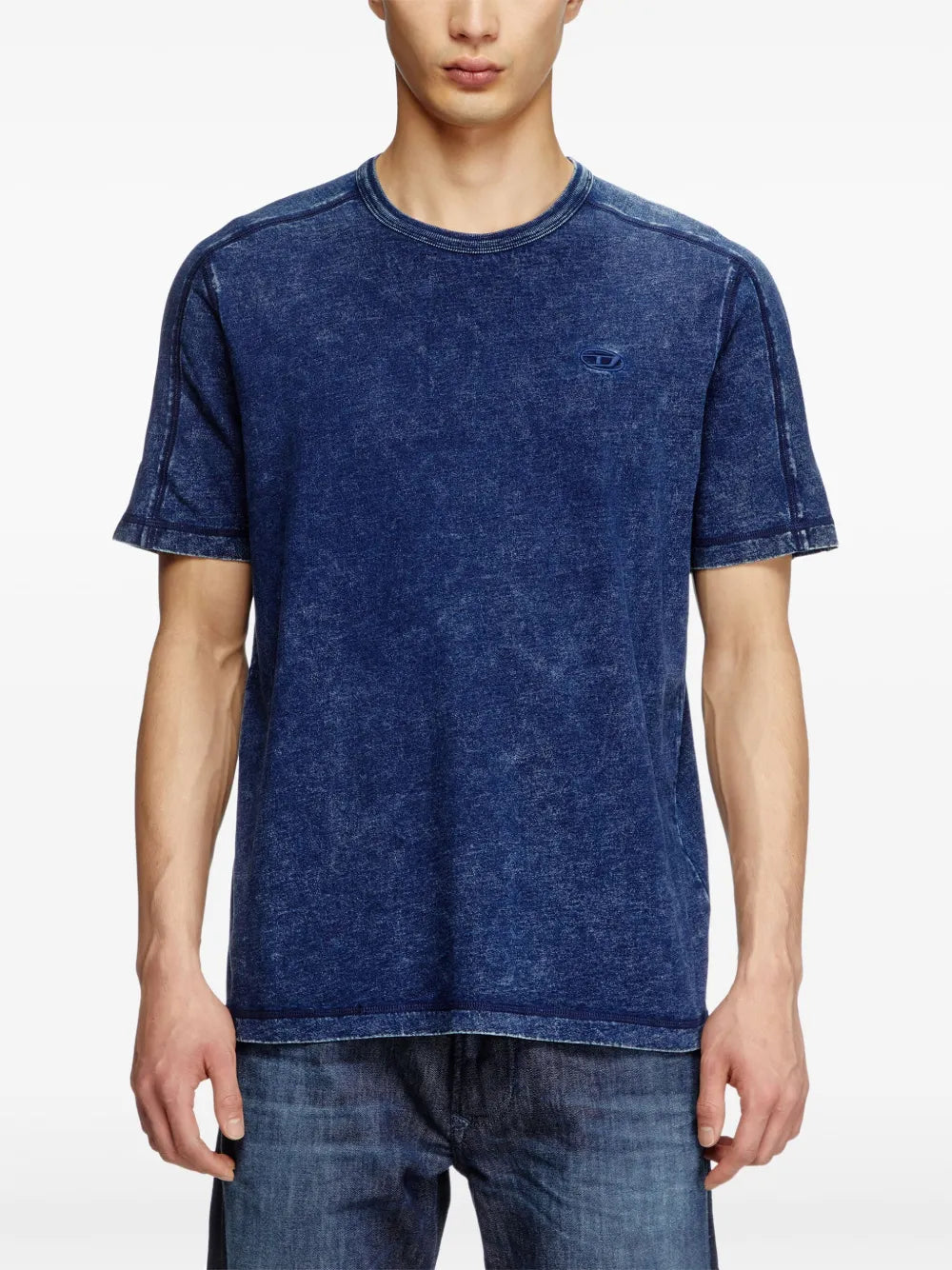T-shirt, Diesel, T-adjind, round neck, blue cotton tee