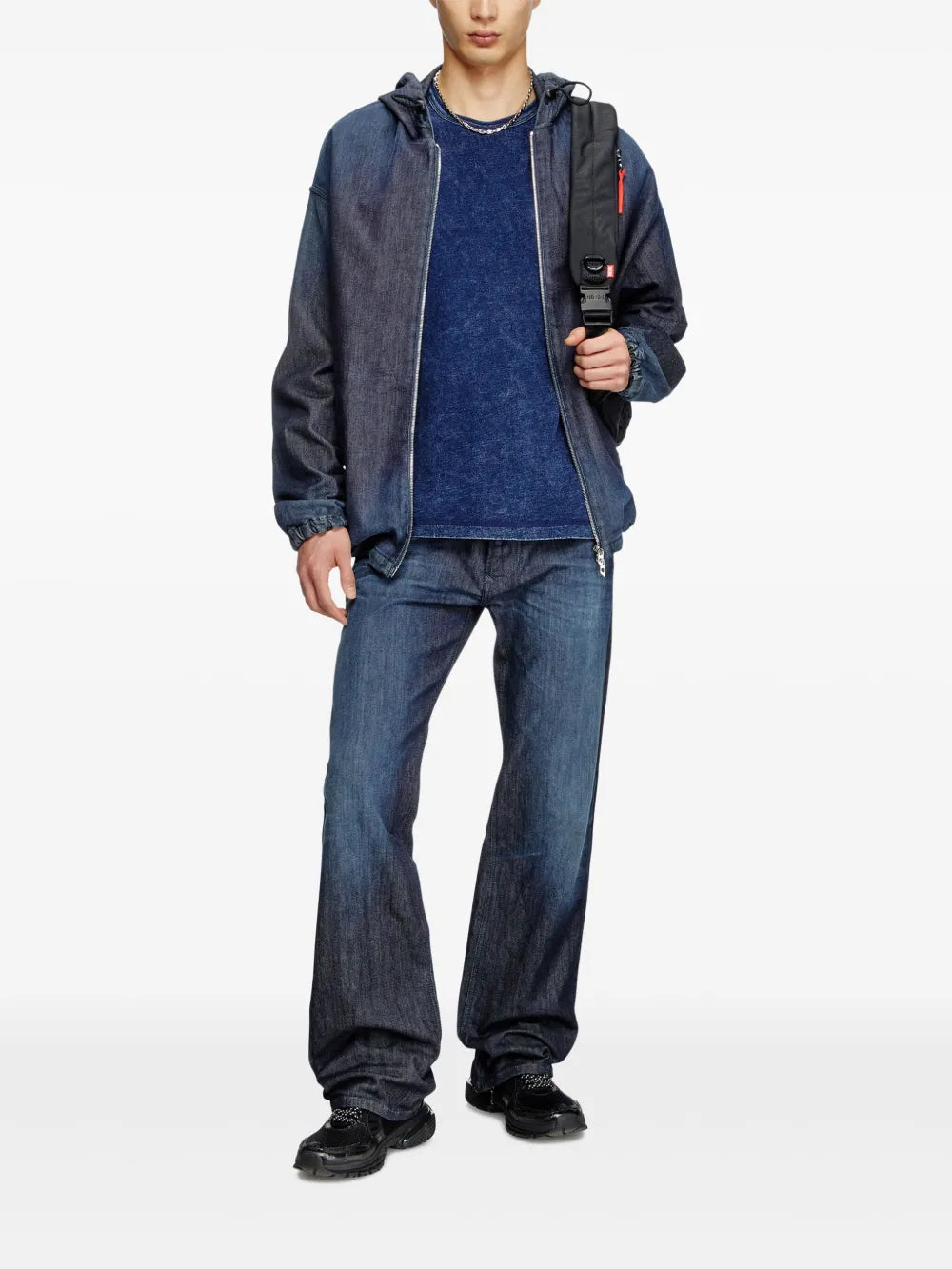 T-shirt, Diesel, T-adjind, round neck, blue cotton tee