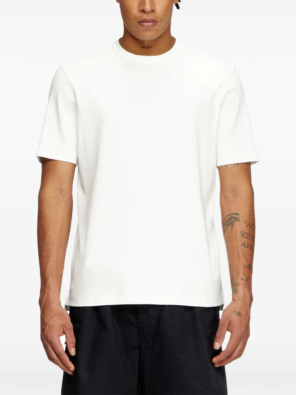 Image of White T-Adjust-Slits-R17 Tee by Diesel for Men - Season Spring-Summer 2025 - Model view 2
