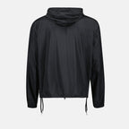 Courrèges windbreaker, black nylon jacket, luxury outerwear, designer windbreaker, autumn-winter fashion