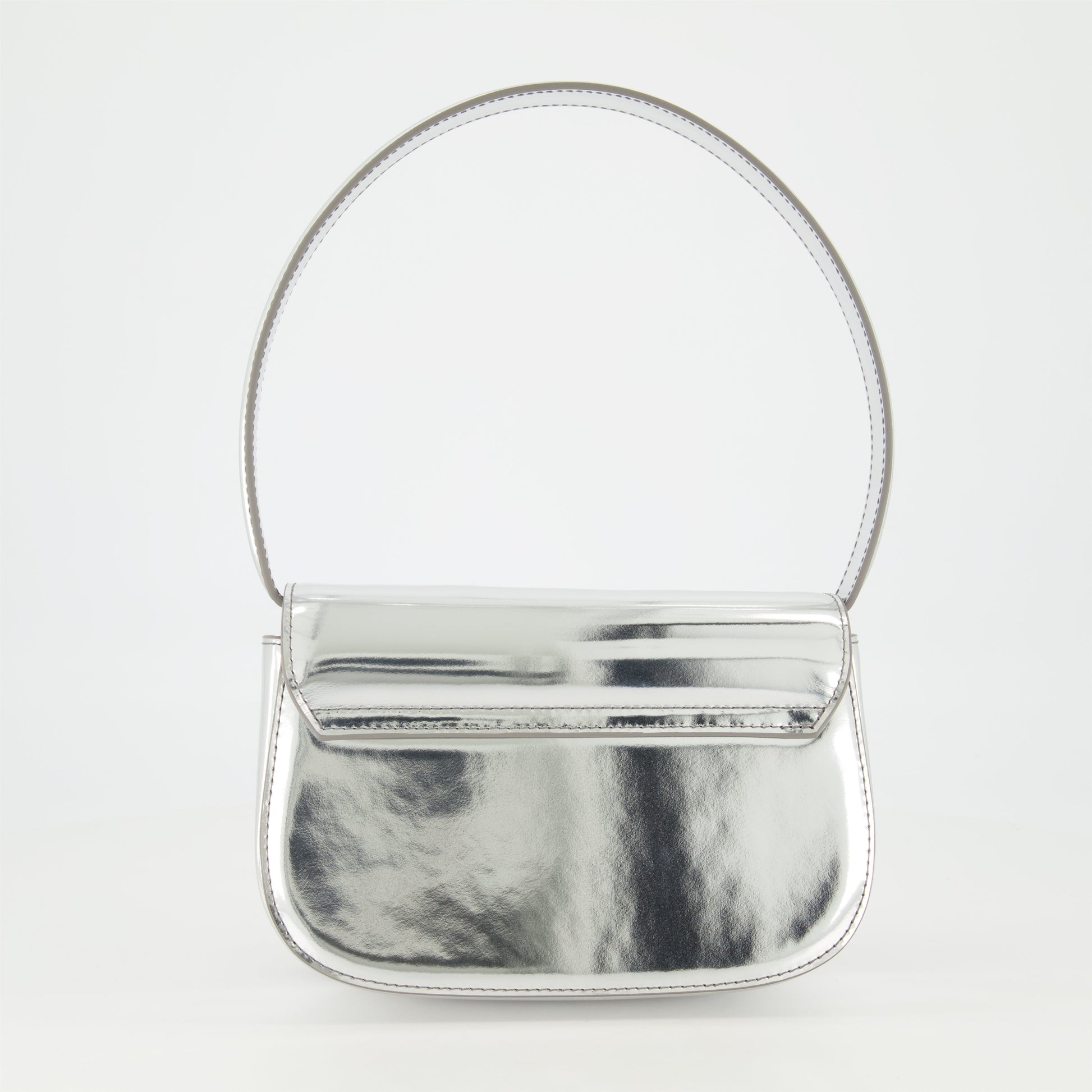 Silver Bag, Mirror Effect, Diesel 1DR, Luxury Accessories, Adjustable Strap Bag