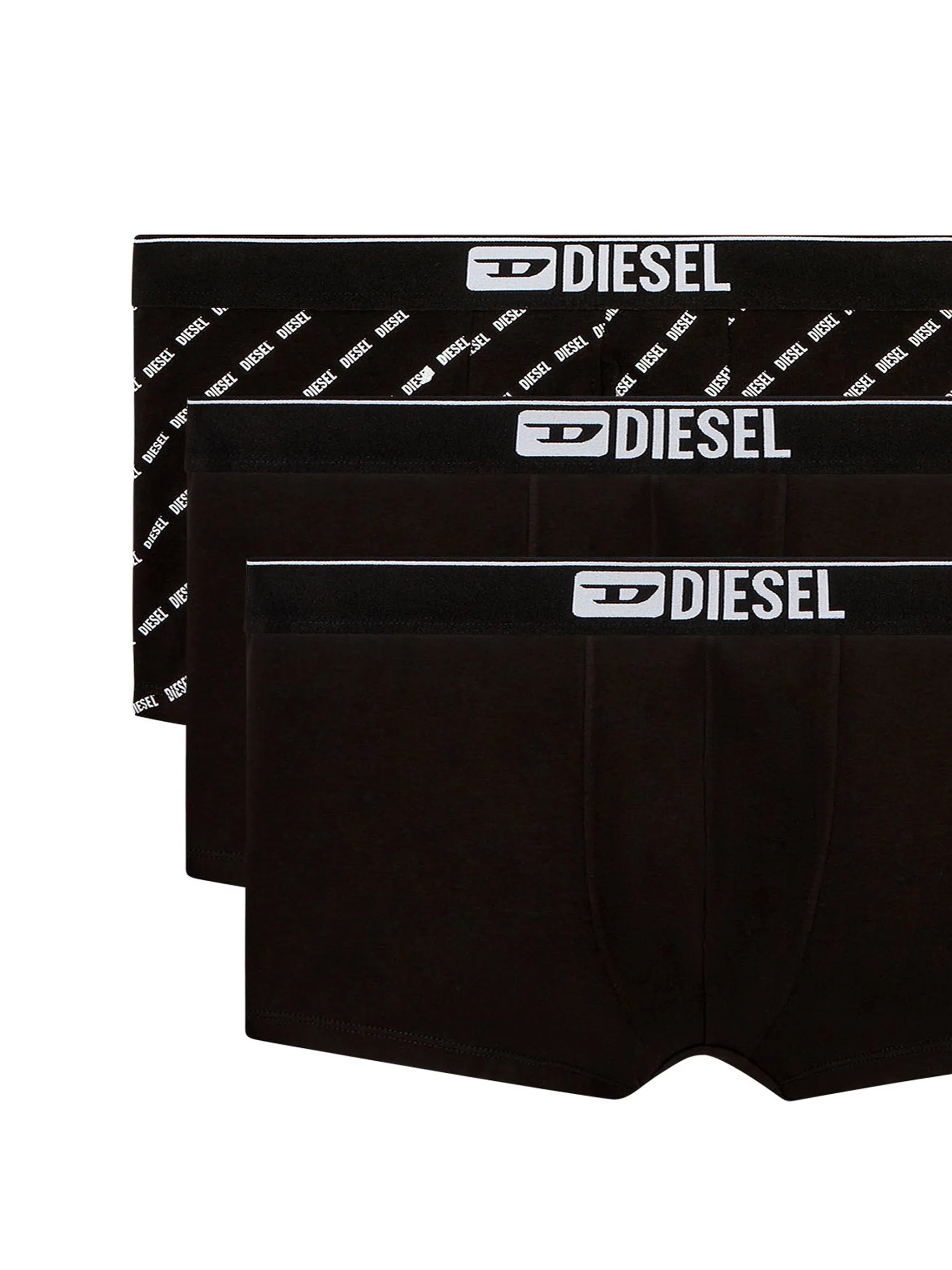Image of Black and Printed Boxers by Diesel for Men - Season Autumn-Winter 2025 - Model view 1