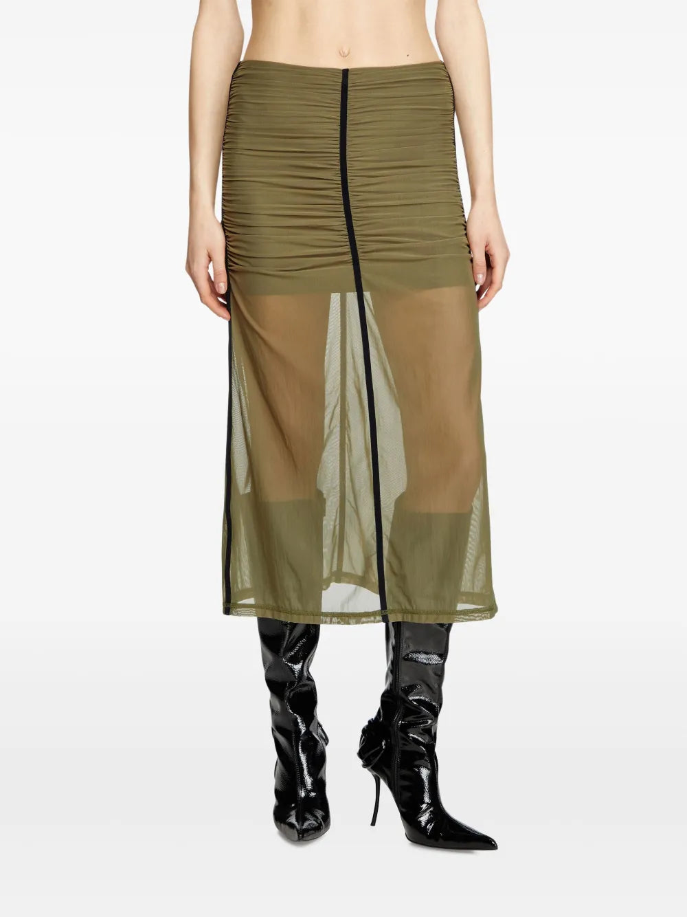 O-Ira skirt, khaki skirt, Diesel apparel, fitted skirt, seasonal fashion