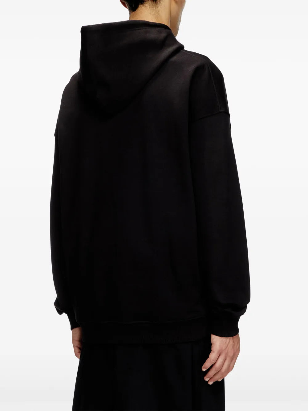 black hoodie, S-Ummer-Bigoval, Diesel hoodie, 2025 collection, unisex hoodie