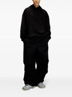 ディーゼルのブラックS-ウマー-ビッグオーバルフーディーの画像（ユニセックス） - シーズン春夏2025 - モデルビュー1