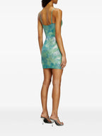 메탈릭 그린-블루 드레스