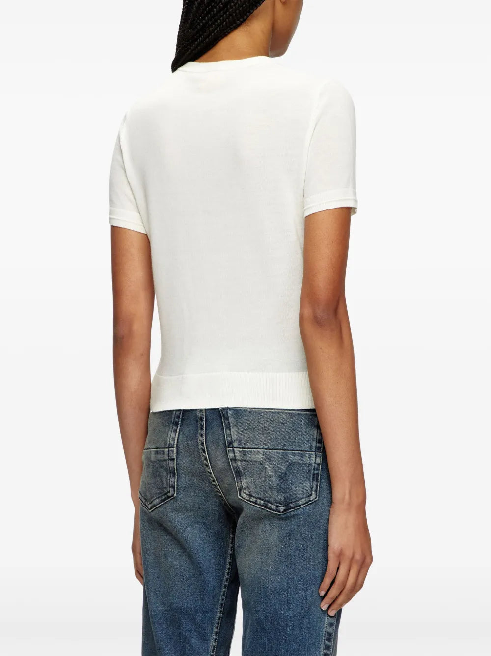 M-Aline knit, Diesel clothing, short sleeve top, wool knitwear, Spring-Summer 2025