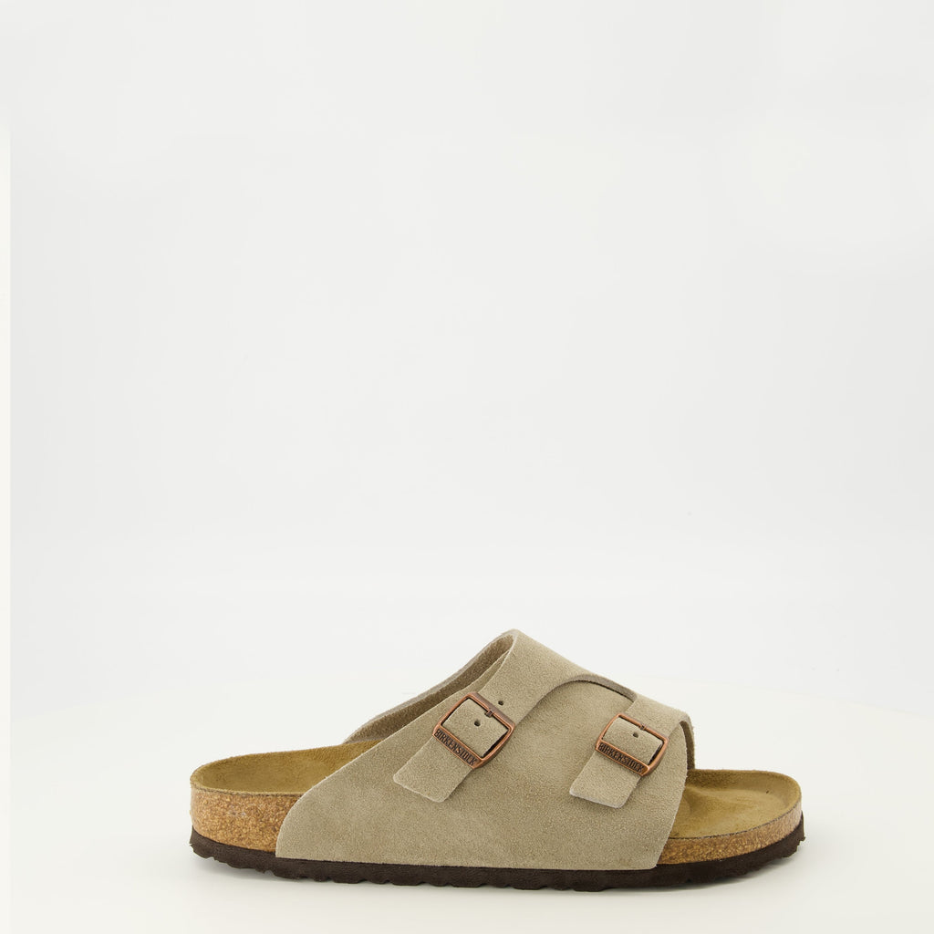 Zürich Beige Suede Sandals