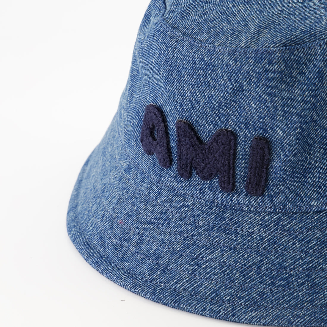 Denim hat, Ami Paris, unisex hat, stylish accessories, blue denim