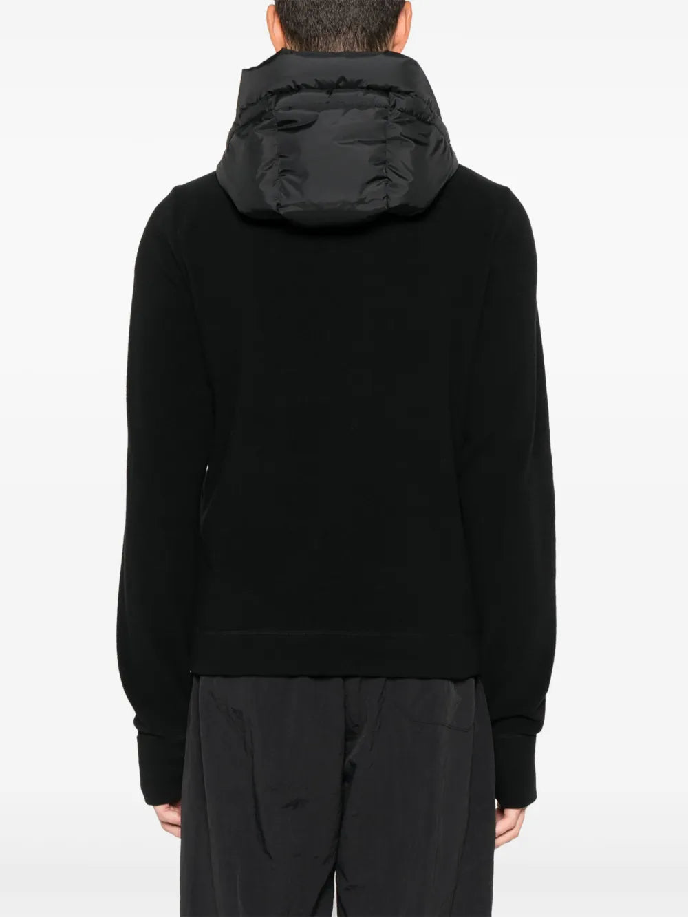 Black Bi-Material Jacket