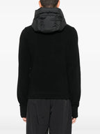 Black Bi-Material Jacket