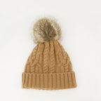Image of Cashmere Beanie with Pompom by Moncler for Women - Season Autumn-Winter 2025 - Back View