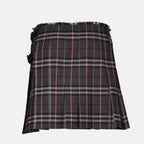 Image of Check Wool Kilt by Burberry for Women - Season Autumn-Winter 2025 - Product detail view 1