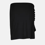 라반느의 여성용 블랙 드레이프 스커트 이미지 - 2024 가을-겨울 시즌 - 디테일 보기 2