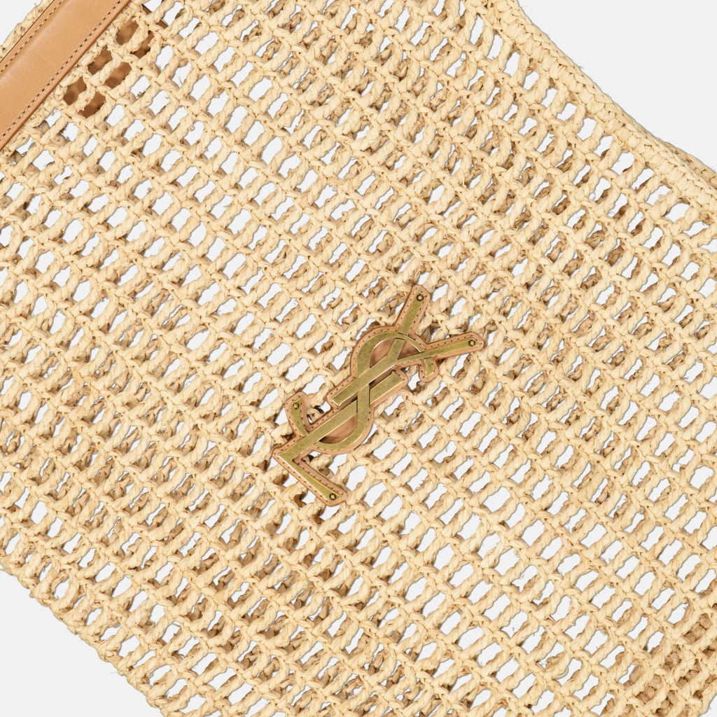 Oxalis Bag, Saint Laurent, raphia bag, beige handbag, designer accessories