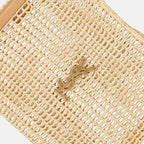 Oxalis Bag, Saint Laurent, raphia bag, beige handbag, designer accessories