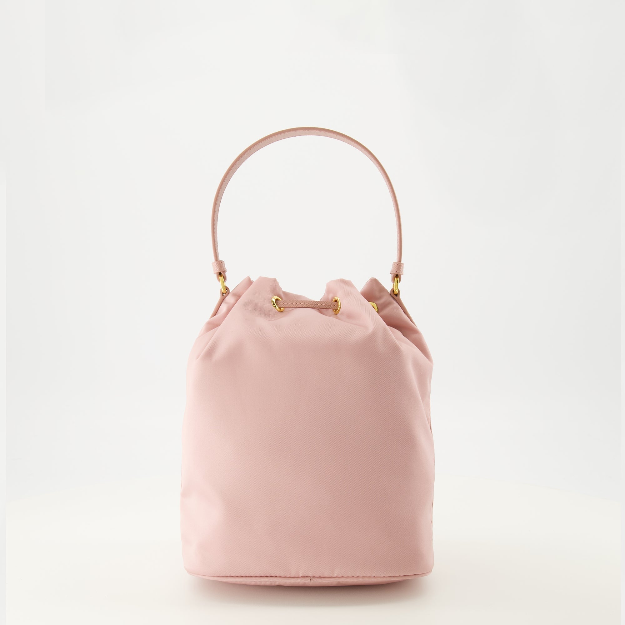Image of Pink Re-Nylon Bucket Bag by Prada for Women - Season Spring-Summer 2026 - Back View