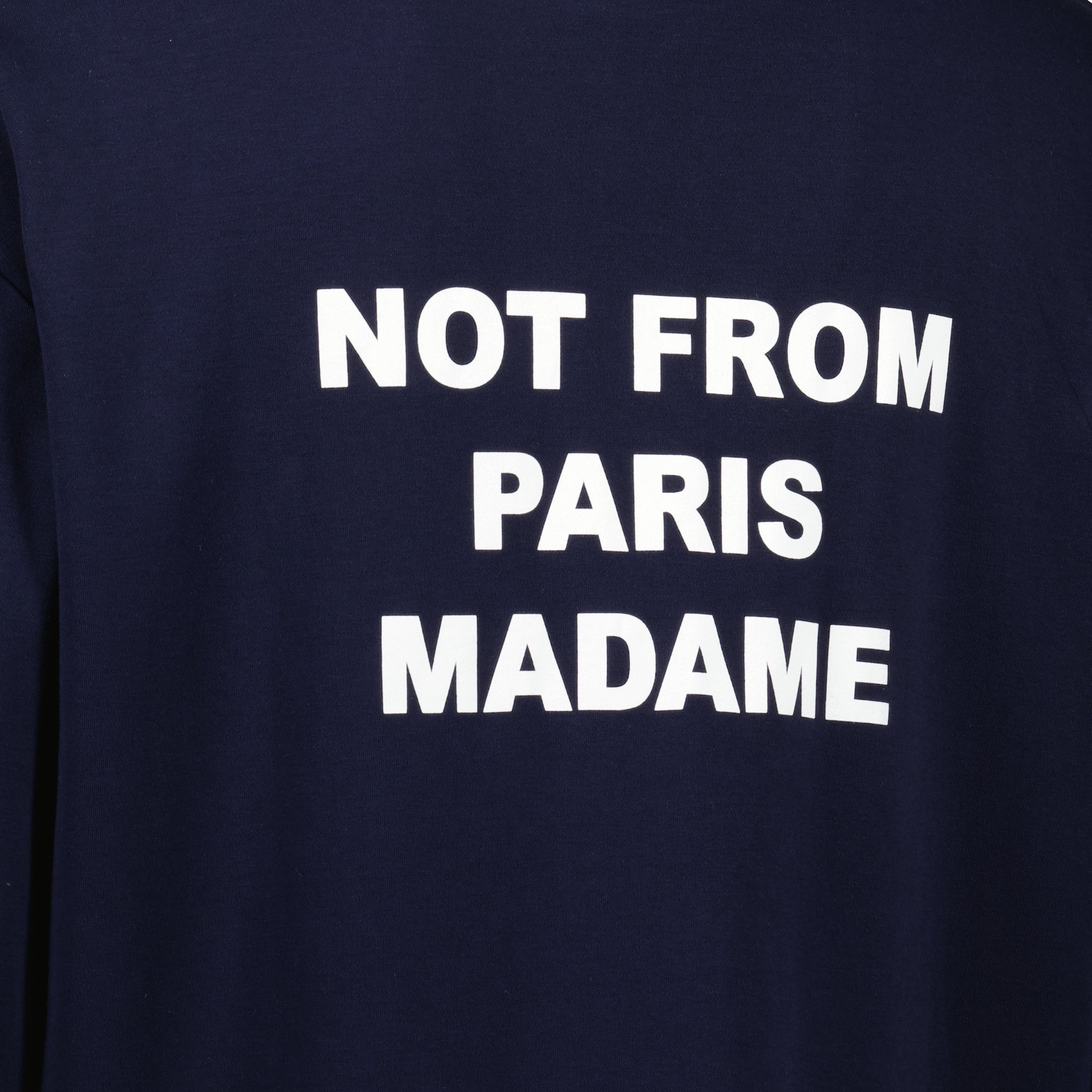 long sleeve t-shirt, slogan t-shirt, organic cotton, navy blue t-shirt, Drôle de Monsieur