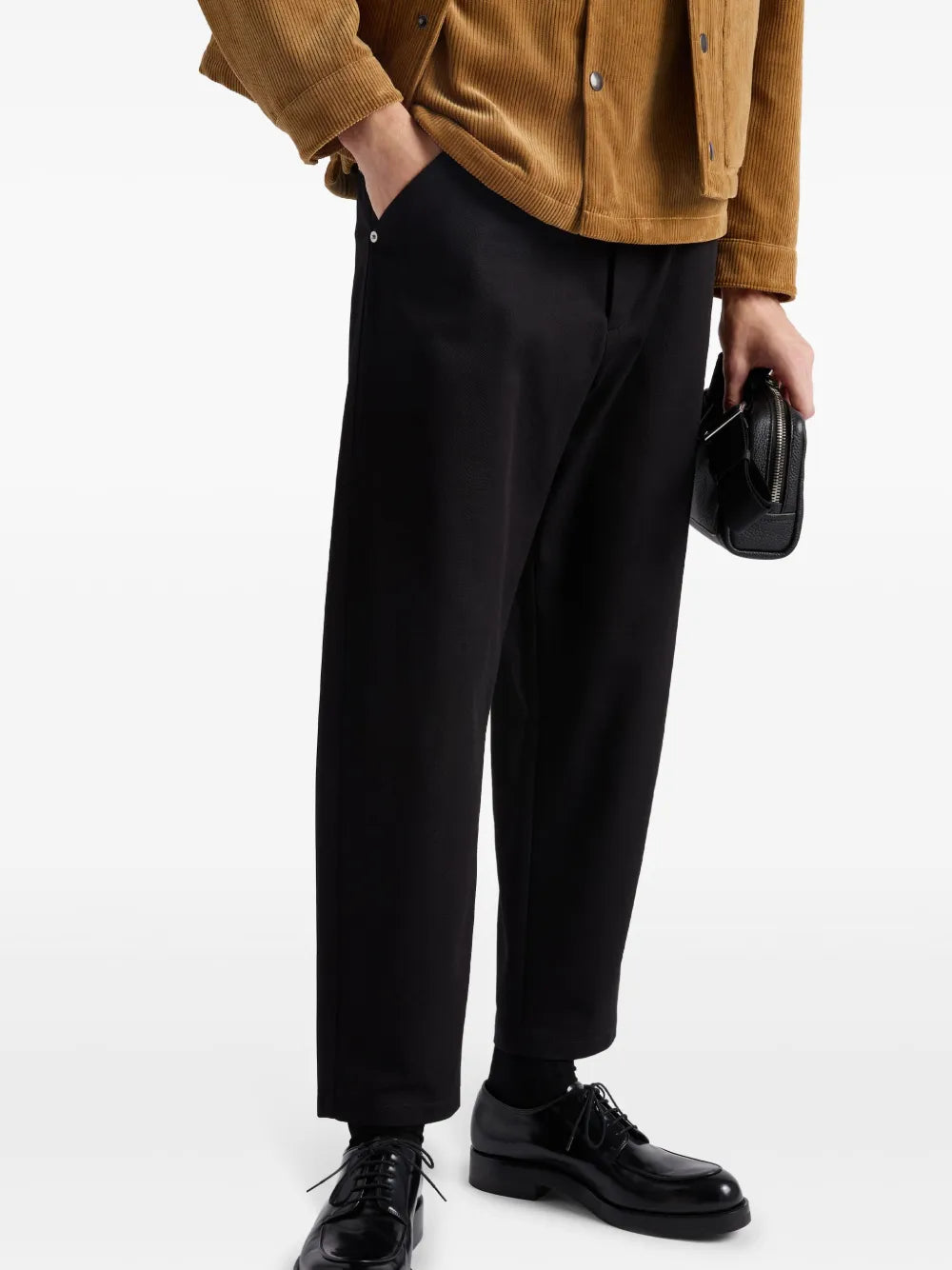 Image of Classic Cotton Straight Pants by Prada for Men - Season Autumn-Winter 2024 - Detail View 6