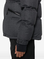 Image of Wool Down Jacket with Tricolor Details by Moncler Grenoble for Men - Season Autumn-Winter 2024 - Detail View 7
