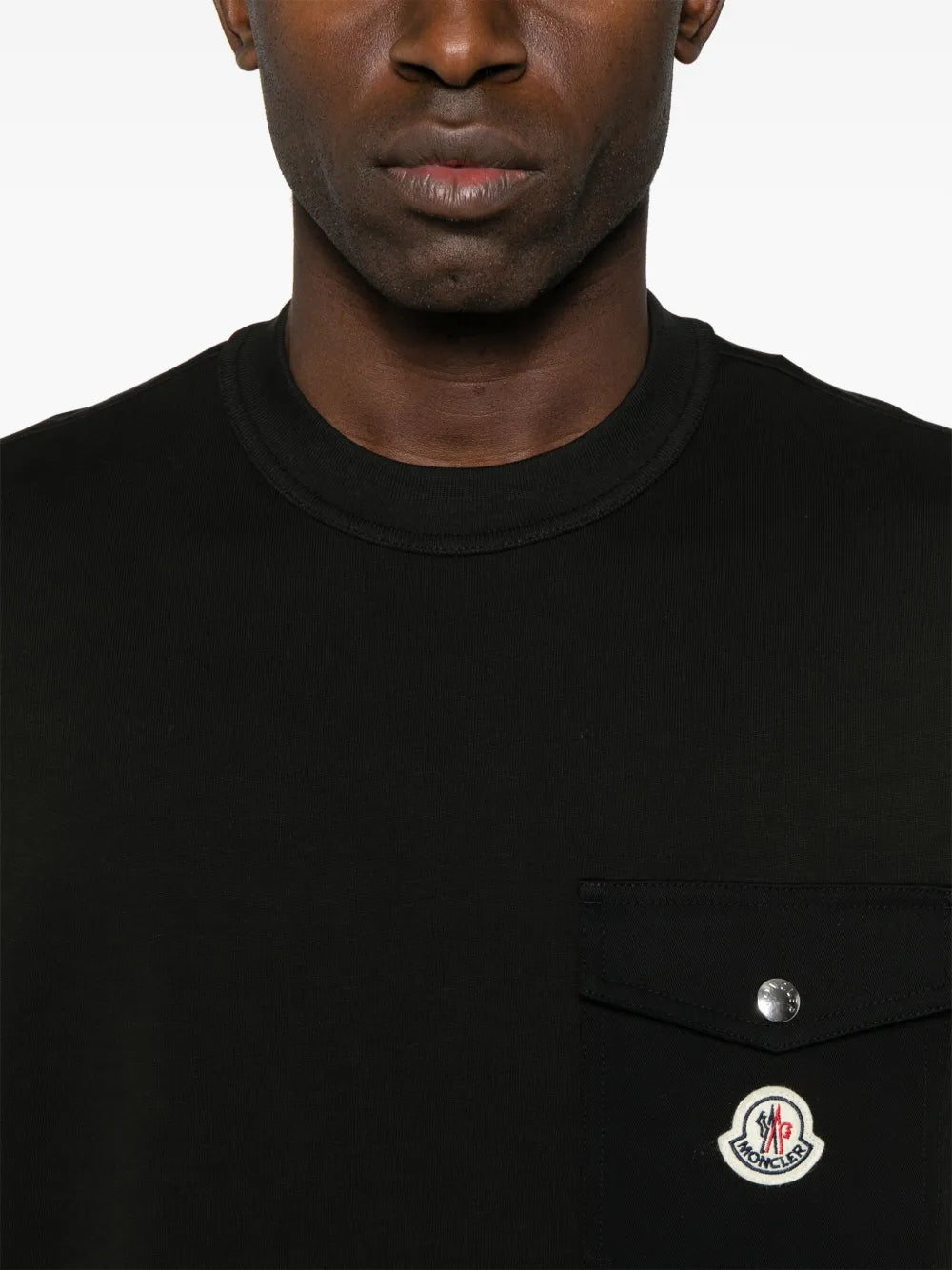 Image of Logo Pocket T-Shirt by Moncler for Men - Season Spring-Summer 2025 - Detail View 6