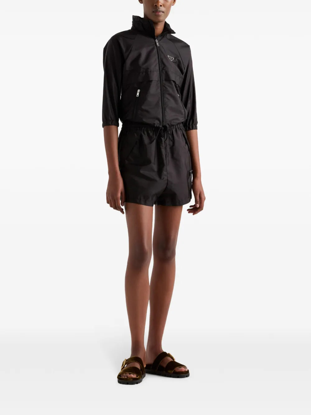 Image of Re-Nylon Shorts in Black by Prada for Women - Season Autumn-Winter 2024 - Back View