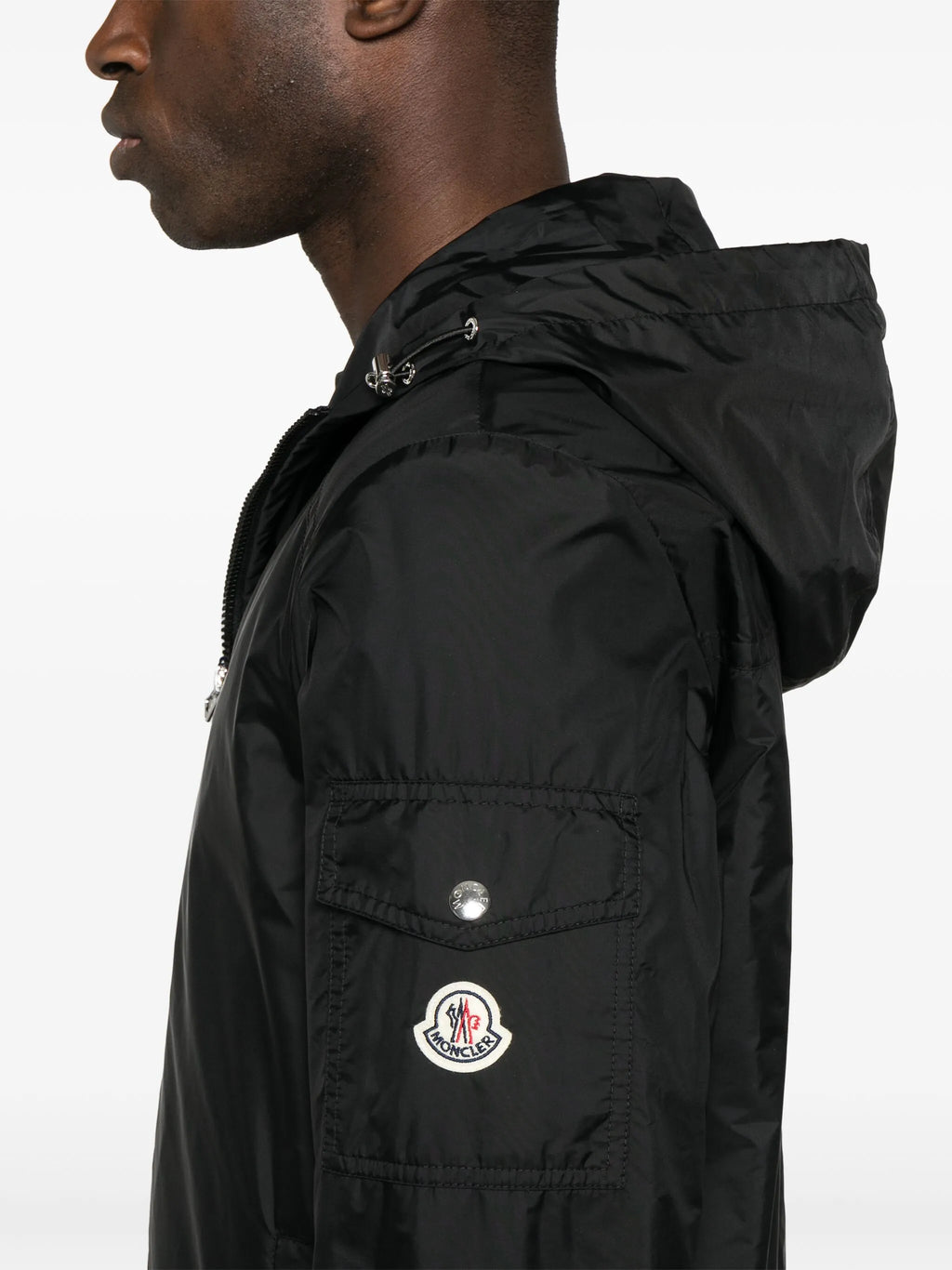 Image of Coupe-Vent Etiache Noir by Moncler for Men - Season Spring-Summer 2026 - Model View 4