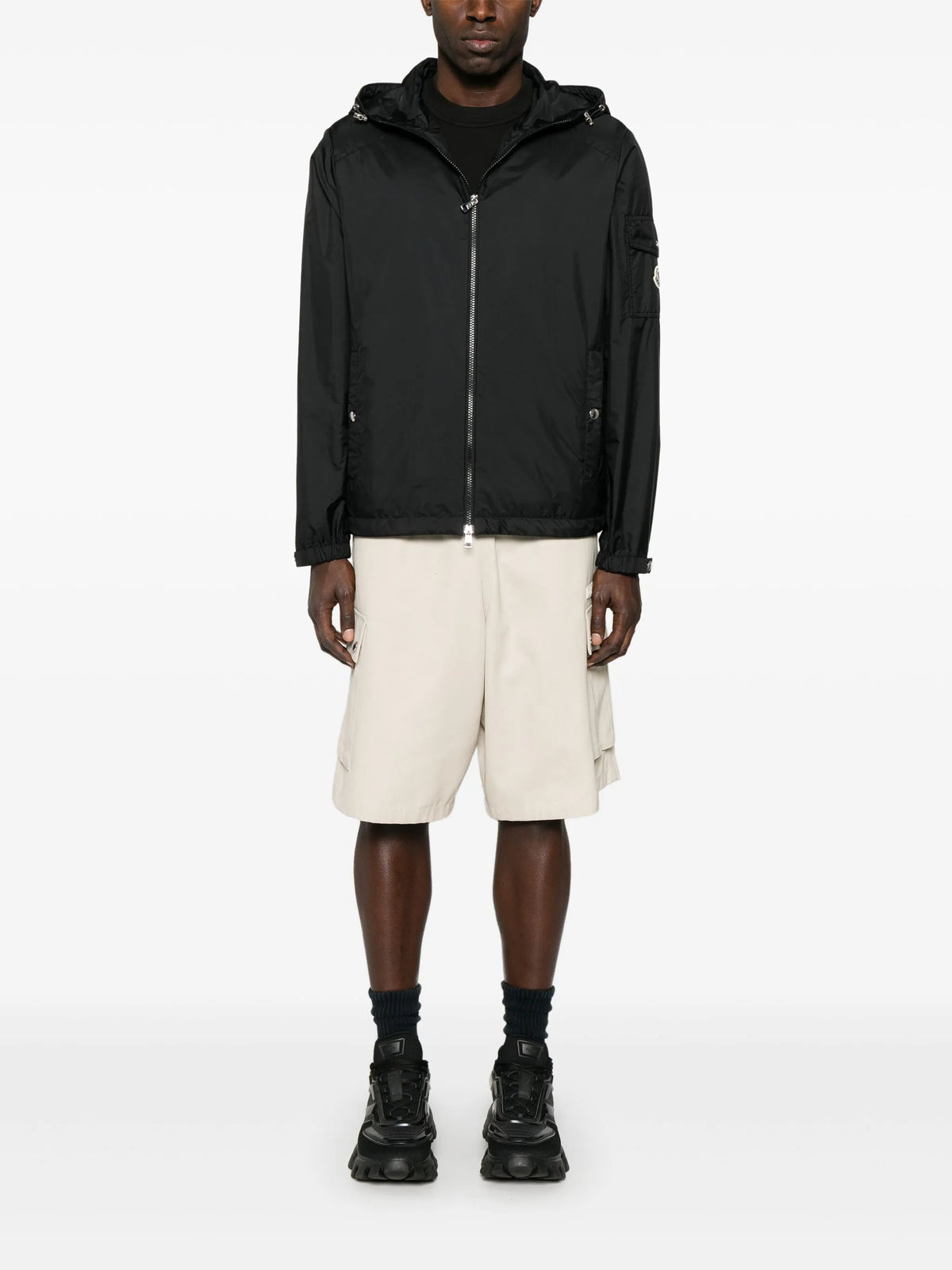 Image of Coupe-Vent Etiache Noir by Moncler for Men - Season Spring-Summer 2026 - Model View 1