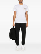 Image of White Double Logo T-Shirt by Moncler for Men - Season Spring-Summer 2025 - Back View