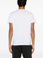 Image of White Double Logo T-Shirt by Moncler for Men - Season Spring-Summer 2025 - Detail View 1