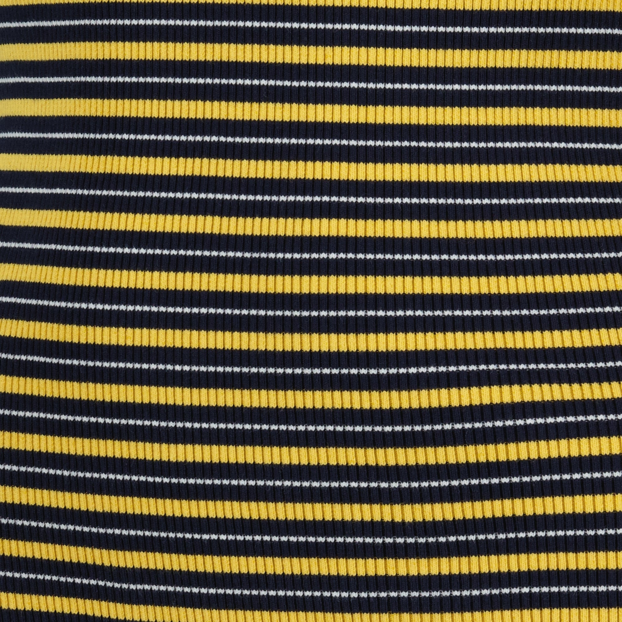 プラダの女性用イエロー ストライプ リブ T シャツの画像 - シーズン春夏 2026 - 詳細ビュー 2