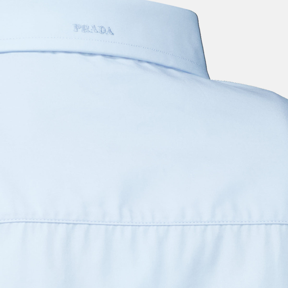 Blaues Oversize-Hemd aus Popeline