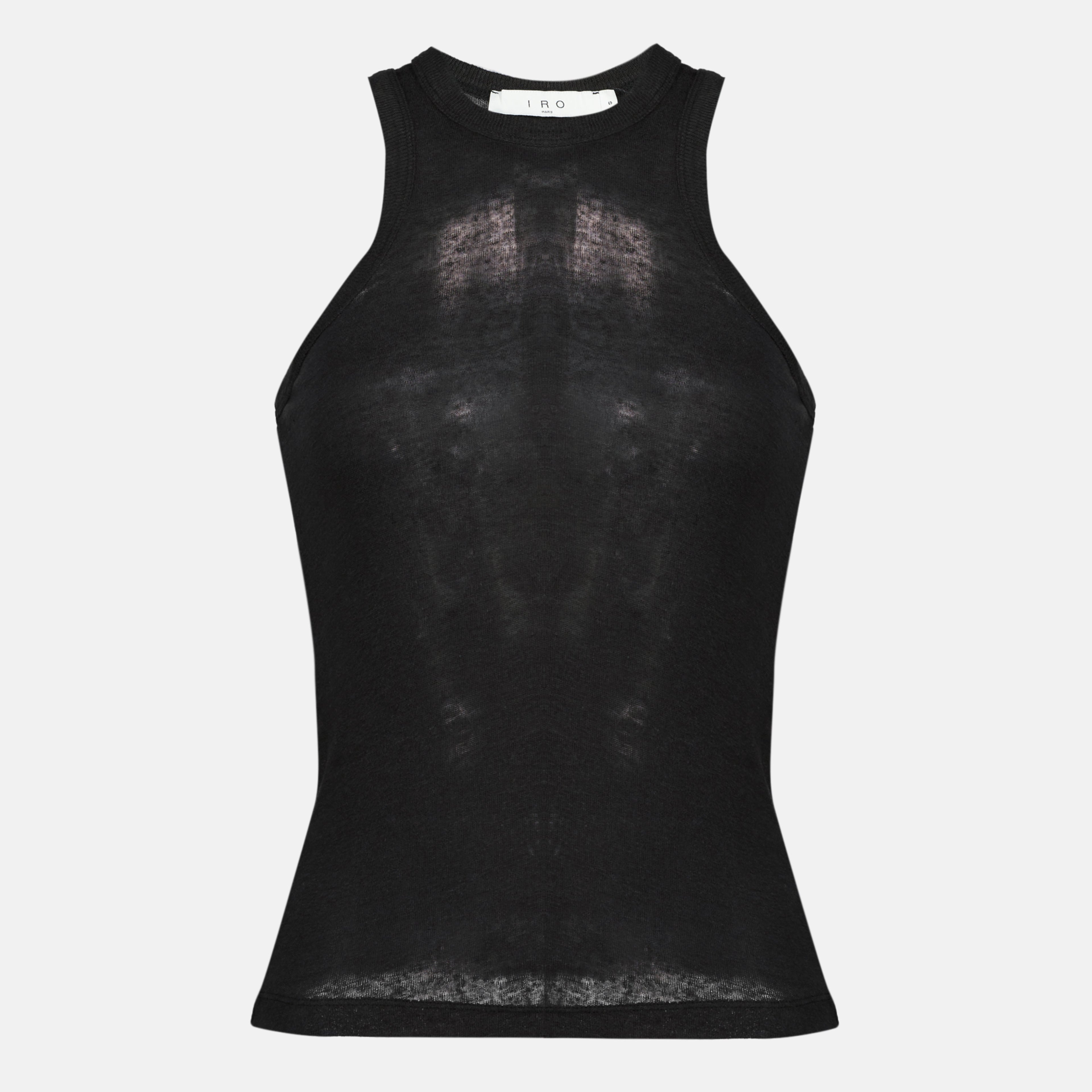 Black Linen Tank Top