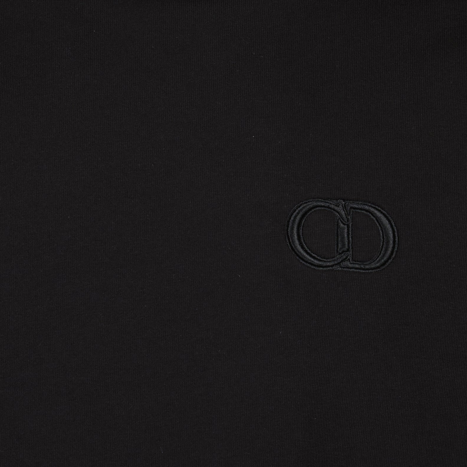 Imagen de camiseta de algodón negro de Dior para hombres - Temporada Otoño-Invierno 2024 - Vista de detalle 1