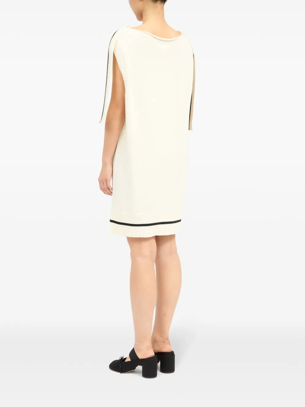 sleeveless knit dress, MM6, women's dress, V-neck dress, Spring-Summer collection