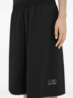 Image of Oversized Black Sport Shorts by Mm6 for Women - Season Spring-Summer 2025 - Detail View 7