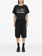 Image of Oversized Black Sport Shorts by Mm6 for Women - Season Spring-Summer 2025 - Back View
