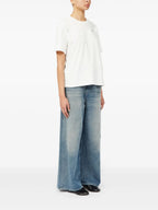 Image of Numeric White T-shirt by Mm6 for Women - Season Spring-Summer 2025 - Model view 2