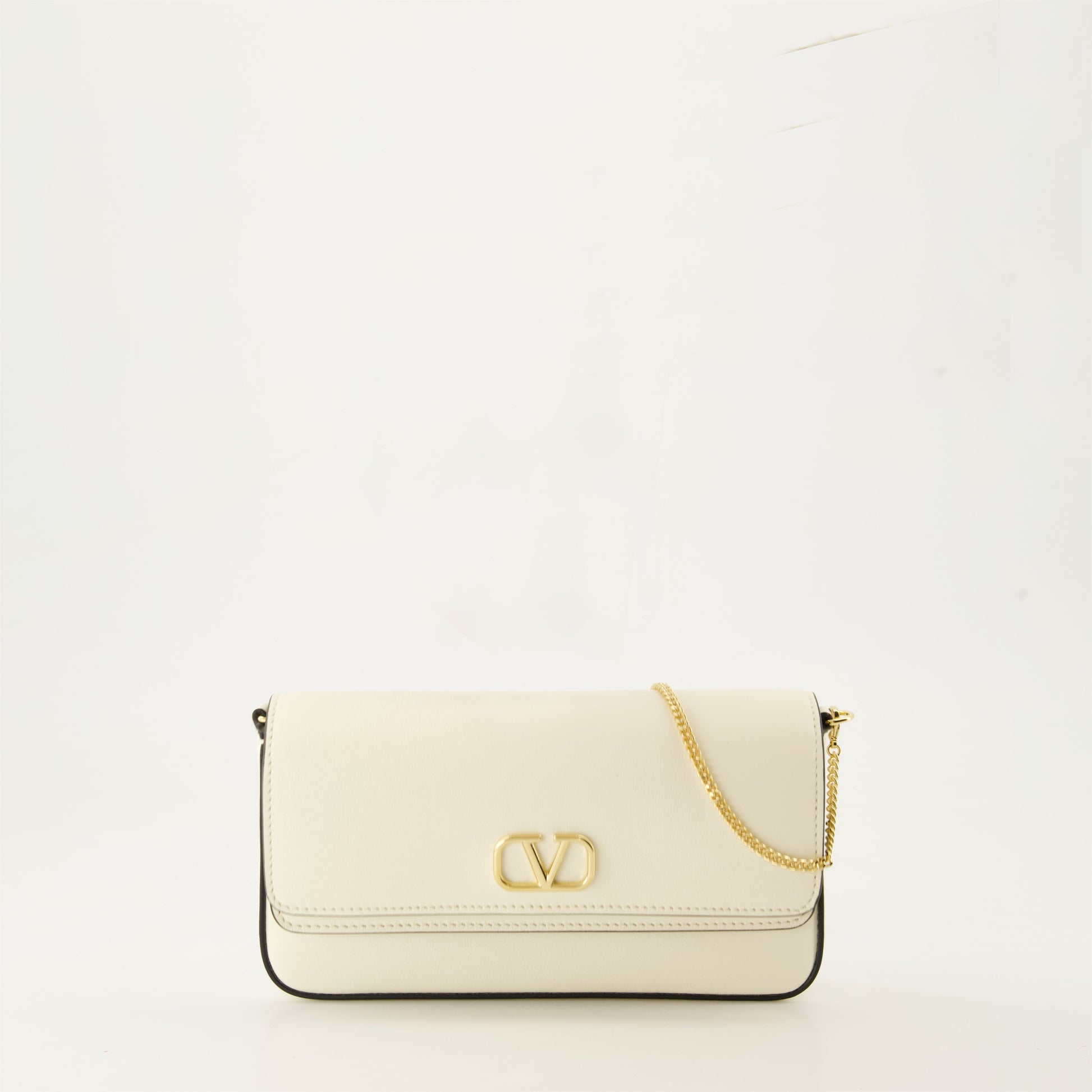 VLogo Signature, white crossbody bag, mini handbag, Italian leather, fashion accessories