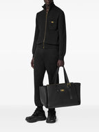 cashmere pants, wide leg pants, black jogging trousers, Medusa Biggie finishes, side pockets