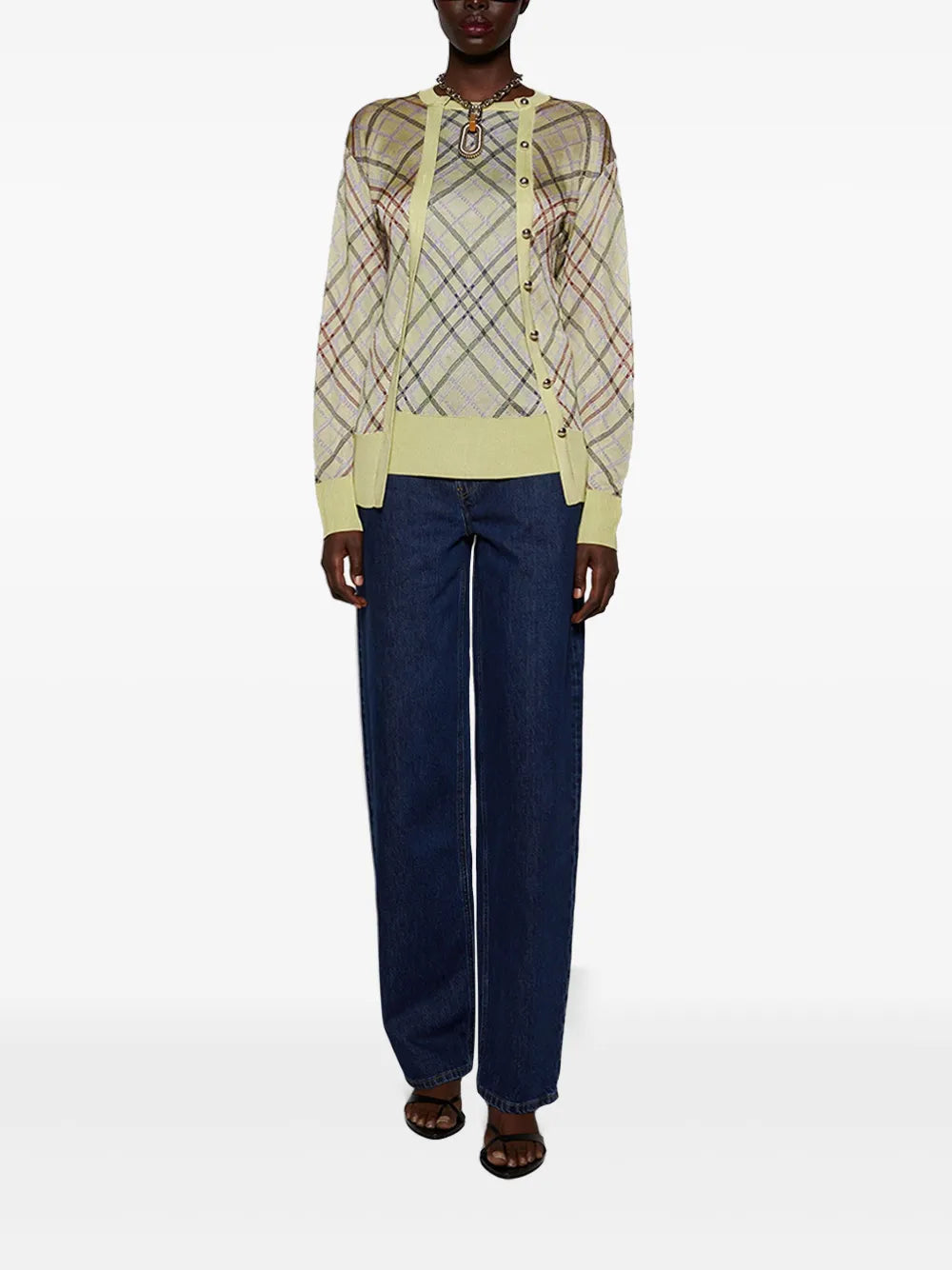 Gilet Quadriculado Verde