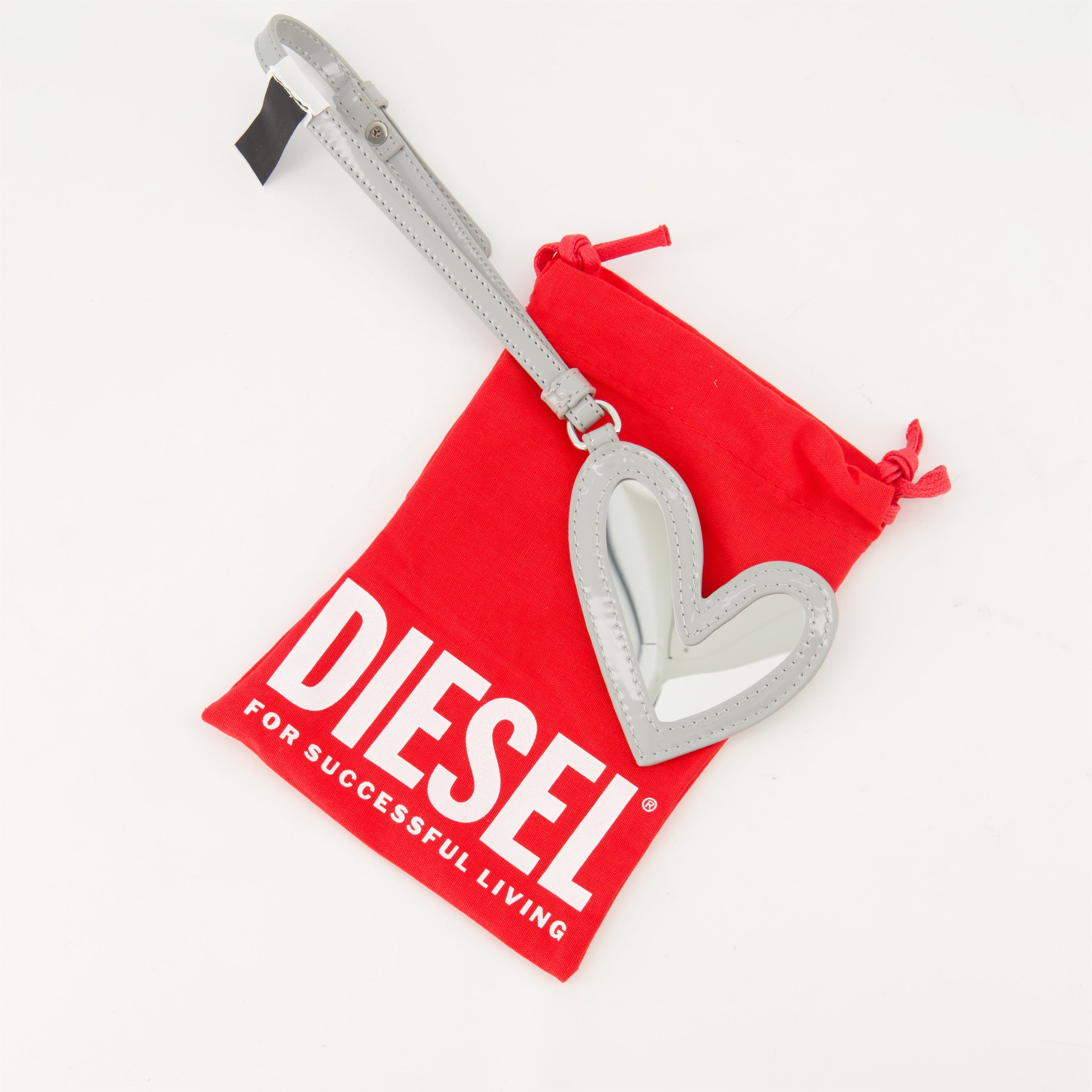 Diesel keychain, grey keychain, heart keychain, Play Mirror keychain, women’s accessories