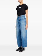 Image of High-Waisted Denim Jeans by Mm6 for Women - Season Autumn-Winter 2025 - Detail View 10